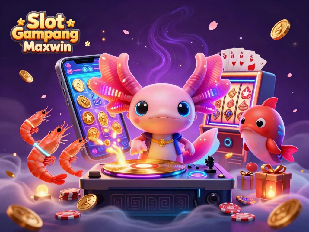 Experience the excitement of Slot Gampang Maxwin with vibrant characters and dazzling slot game visuals