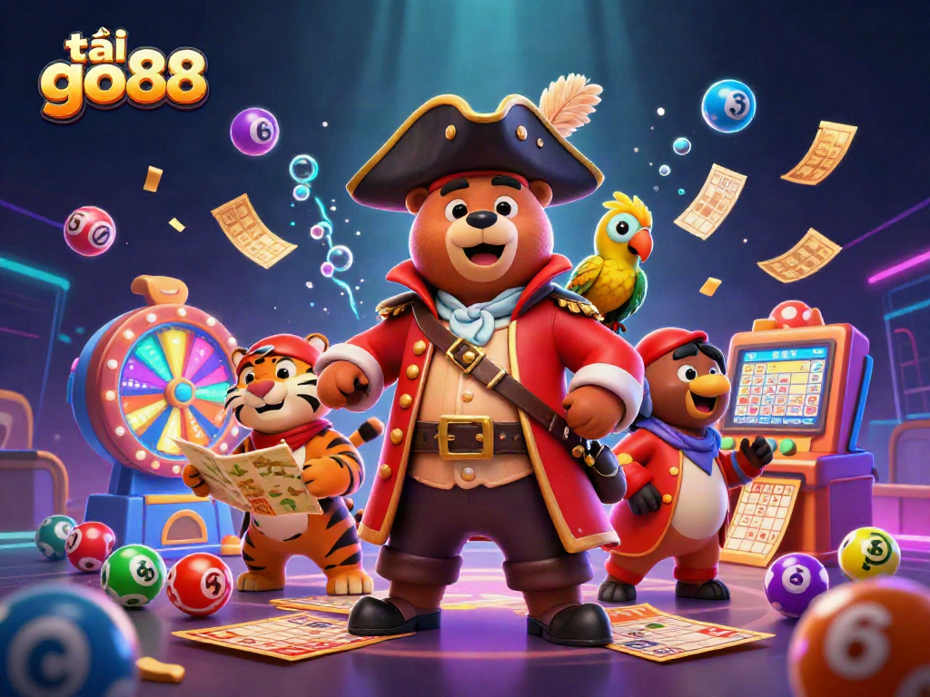 Engage with vibrant dynamic elements in tải go88's exciting gaming adventure featuring colorful lottery visuals.