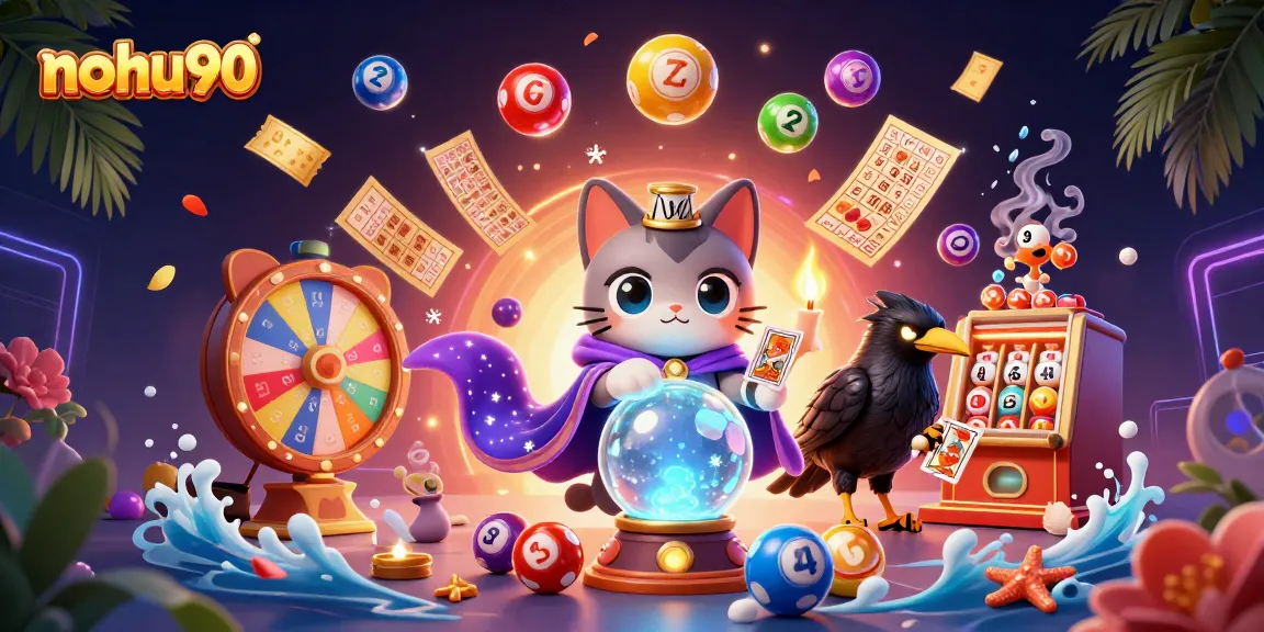 Nohu90 offers thrilling lottery gameplay with charismatic characters in a vibrant casino atmosphere.